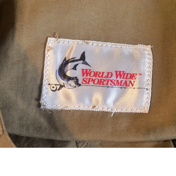 World Wide Sportsman Mens Cargo Shorts 34 Olive Green Nylon Utility Gorpcore - Picture 9 of 11